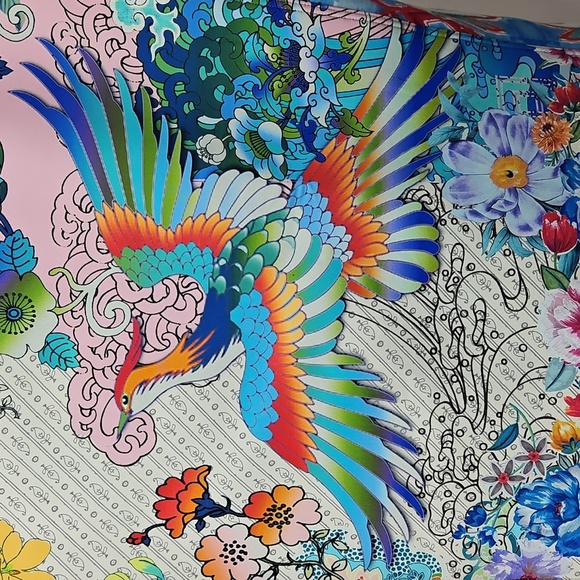 Johnny Was Dreamer One Piece Neoprene Swimsuit Floral Birds Sz XL Womens - Picture 6 of 8